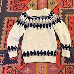 1960s Greek Knitwear Argyle Wool Sweater